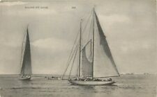 Sailboat Sailing off Shore Massachusetts boats Nautical Postcard picture