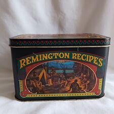 Vtg Remington Firearms Wild Game & Barbecue Recipes in Tin Litho Recipe Box picture