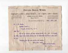 1901 HAVANA BRIDGE WORKS Montour Falls NY NOTICE FOR UPCOMING BRIDGE WORK Paper picture