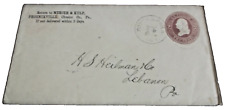 1884 PHILADELPHIA & READING POTTSVILLE & PHILADELPHIA RPO HANDLED ENVELOPE picture