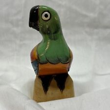 VTG Balsa Wood Hand Carved Tropical Birds Parrot Toucan Painted Macaw picture