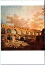 The Gard bridge By Hubert Robert, Louvre Museum - Vers-Pont-du-Gard, France picture
