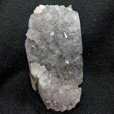 Gray amethyst crystal cluster sparkling amethyst geode cut base black amethyst  picture