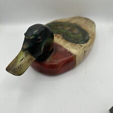 Vintage Mallared Duck Hand Carved Hand Painted Large Decoy Decor 15
