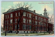 Detroit Michigan MI Postcard Cass School Exterior Building c1910 Vintage Antique picture