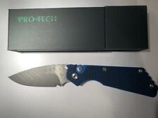 ProTech / Pro-Tech Knives Damascus Steel with Blue-Black G-10 Handle picture