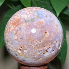 268g Rare Natural Ocean Jasper Sphere Quartz Crystal Ball Reiki Stone picture