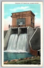 Traverse City Power Dam Browns Bridge Michigan MI 1931 Postcard picture