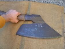 HUGE 6.2 LB ANTIQUE GOOSEWING AXE GERMAN HEWING CARPENTER'S SIDE AXE VINTAGE picture