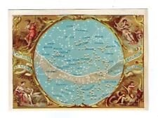 c1890's Trade Card French Astrological, Constellations picture