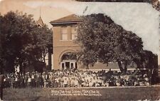 RPPC Mapleton Iowa 1907 High School Photo Children DAMAGE Vtg Postcard B56 picture
