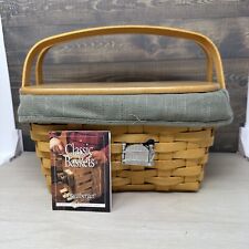 Longaberger Classic Sewing Notions Basket Set with 3 Protectors and Lid picture