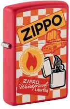 Zippo 48998, Retro Zippo Design, Classic Red Matte Finish Lighter, Full Size picture