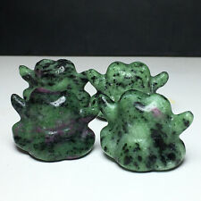 4PC Natural Cluster Specimen.RUBY ZOISITE. Hand-Carved,The Exquisite Specter picture