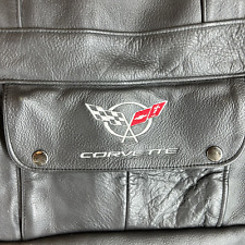 Corvette Leather duffle bag gray chevy travel Embroidered Logo Weekend SPORTSCAR picture