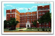 Aberdeen, SD South Dakota, St. Luke's Hospital, Linen Postcard  picture