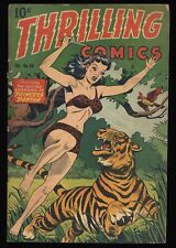 Thrilling Comics #58 VG+ 4.5 Golden Age Jungle Alex Schomburg Cover 1947 picture