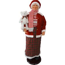 Fraser Hill Farm 58-in. Dancing Mrs. Claus Decoration with Teddy Bear, Indoor... picture