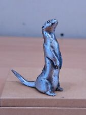 Vintage Miniature Meerkat Standing Tall Pewter Figurine - Animals  picture
