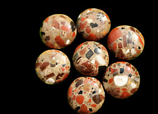 New Look Red Jasper Conglomerate Round Palmstone Pudding Stone 45 to 50 mm picture