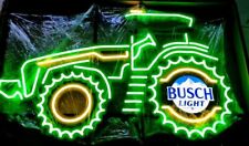 30 inch Farm Tractor Busch Light Beer LED Neon Light Lamp Sign With Dimmer picture