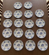 LOT OF 18 Johnson Brothers Indies Blue Salad Plate 7 3/4 inches Round picture