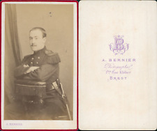 Bernier, Brest, Military sitting fork, circa 1880 vintage CDV a picture