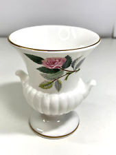 England Vintage Hathaway Rose Wedgwood Miniature Urn Bud Vase Bone China picture