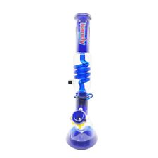 glass water pipe bong beaker 16 inch water pipe Colored Spiral picture