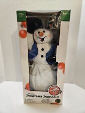 Gemmy Snowflake Spinning Snowman Animated Sings Dances Snow Miser Works Rare picture