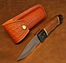 Timber Wolf Trail Rider Robust Hunting Hiking EDC Folding Pocket Knife w/Sheath picture
