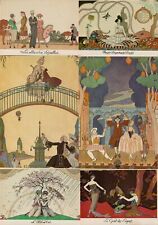 George Barbier Lot of 6 Post Cards Dover Publications 1986 Unused Fine Condition picture