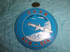 Vtg Original Mid 80's AGM-88A HARM MISSILE  US NAVY / USAF Weapon Sticker  picture