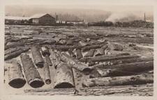 Vintage RPPC Sawmill Log Pond F.G.S. Co Real Photo Postcard Logging Timber picture