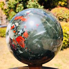 6.82LB Natural African Blood Stone Quartz Sphere Crystal Ball Reiki Healing picture