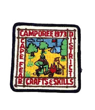 Boy Scouts Patch 1973 BSA Cape Fear District Camporee Craft & Skills picture