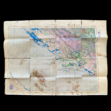 VERY RARE WWII FLAK Map LIVORNO Italy Mission 1943 USAAF Navigator Raid Mission picture