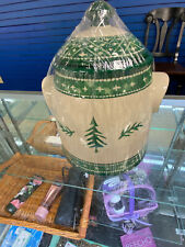 Dansk Nordic Knits Christmas Tree Ceramic Cookie Jar Green & White 9