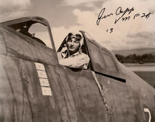 JAMES JIM CUPP SIGNED AUTOGRAPHED 8x10 PHOTO USMC MARINE FIGHTER ACE BECKETT BAS picture