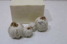 Lenox Ivory Thanksgiving Pumpkin Gold Accent Salt & Pepper Shakers picture