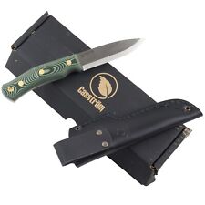 Casstrom No. 10 Swedish Forest Fixed Blade Knife Green Canvas Micarta Handle picture