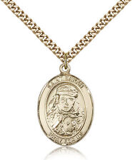 Saint Sarah Medal For Men - Gold Filled Necklace On 24 Chain - 30 Day Money ... picture