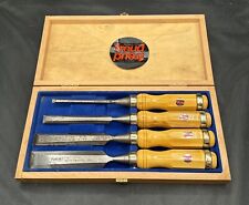 Vintage Freud 4pc. Professional Woodworking Chisel Set in Case WC-104 Italy  picture