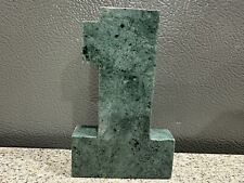 Vintage AITG Green Marble Stone 4” Number 1 Figure, Paperweight Made In Taiwan picture