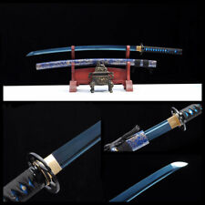 Handmade Blue Japanese samurai katana sword T1095 High Carbon Steel Blade picture