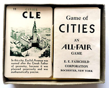 VINTAGE CARD GAME WW2 WW11 CITIES E E FAIRCHILD USA 36 CARDS 1945 UK POSTFREE picture