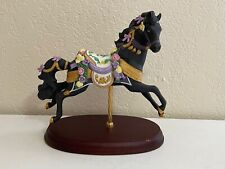 Lenox Porcelain 1993 Midnight Charger Black Carousel Horse Figurine picture