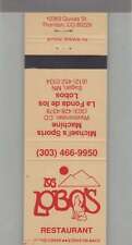 Matchbook Cover - Los Lobo's Restaurant Eagan, MN picture