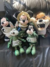 Vintage Disney Store 14” Roman Mickey Minnie Mouse Taz Goofy and Bugs Plush Toys picture