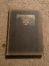 Antique Rare KENDALLABRUM HENRY KENDALL COLLEGE TULSA Oklahoma 1916 Yearbook picture
